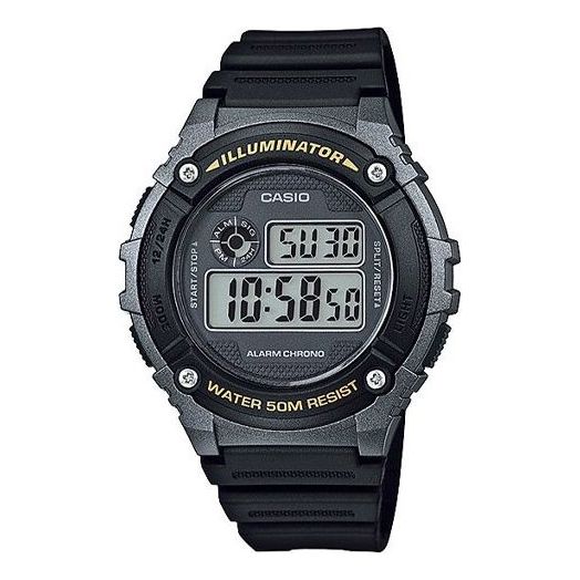 CASIO Sports Men'ses Black Mens Gray Digital W-216H-1BVDF