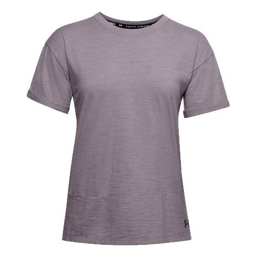 (WMNS) Under Armour Training Sports Short Sleeve Purple 1355585-585
