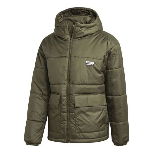 adidas originals Windproof Long Sleeves hooded Jacket Green ED7219