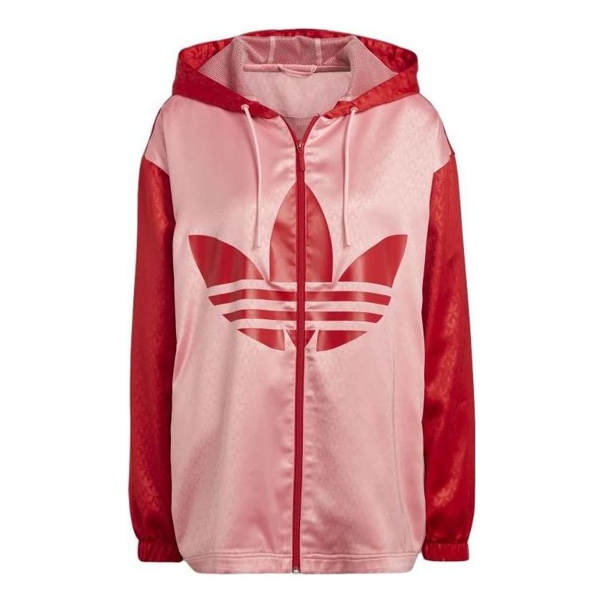 (WMNS) adidas Adicolor Heritage Now Colorblock Windbreaker Asia Sizing 'Red Pink' IB2053