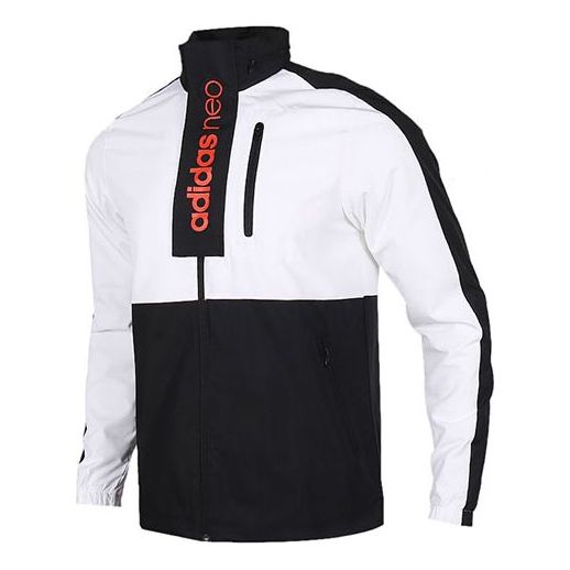 adidas neo M CS WB 2 Splicing Zipper Sports Jacket White FK9944