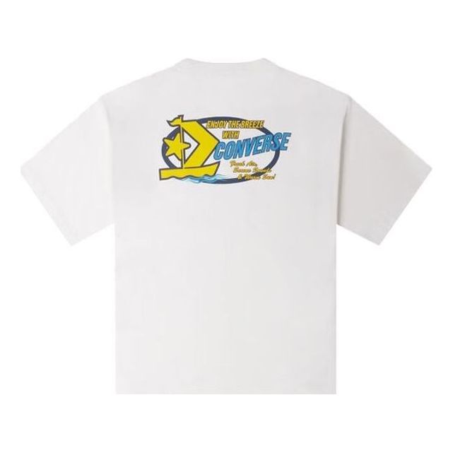 Converse Retro Sail Boat Graphic T-shirt Asia Sizing 'White' 10025441-A02