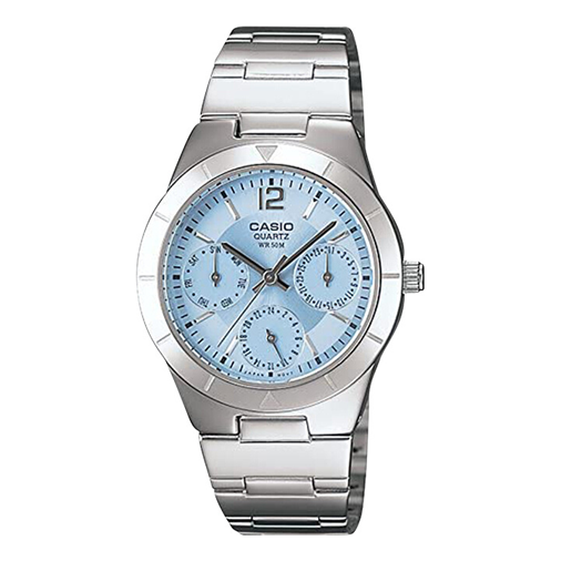 CASIO ue Series Waterproof Quartz 33mm /Blue Silver Analog LTP-2069D-2A