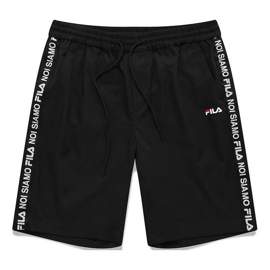 FILA FUSION Logo Printing Woven Sports Shorts Black T61M021806A-BK