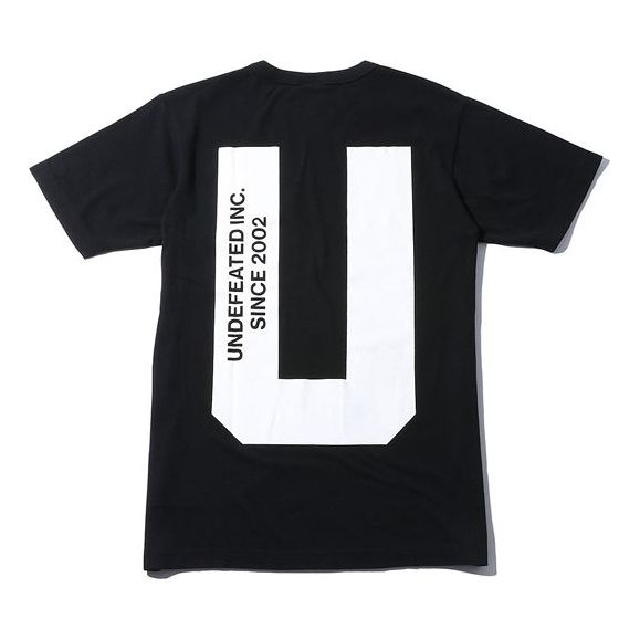 UNDEFEATED X CHAMPION Cooperation Commemorative Edition Short-sleeveTee Back U LOGO Unisex Black C8-P370-BLACK