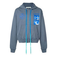 Men's Off-White Painting Drawstring Blue OMBB037F19E300093830
