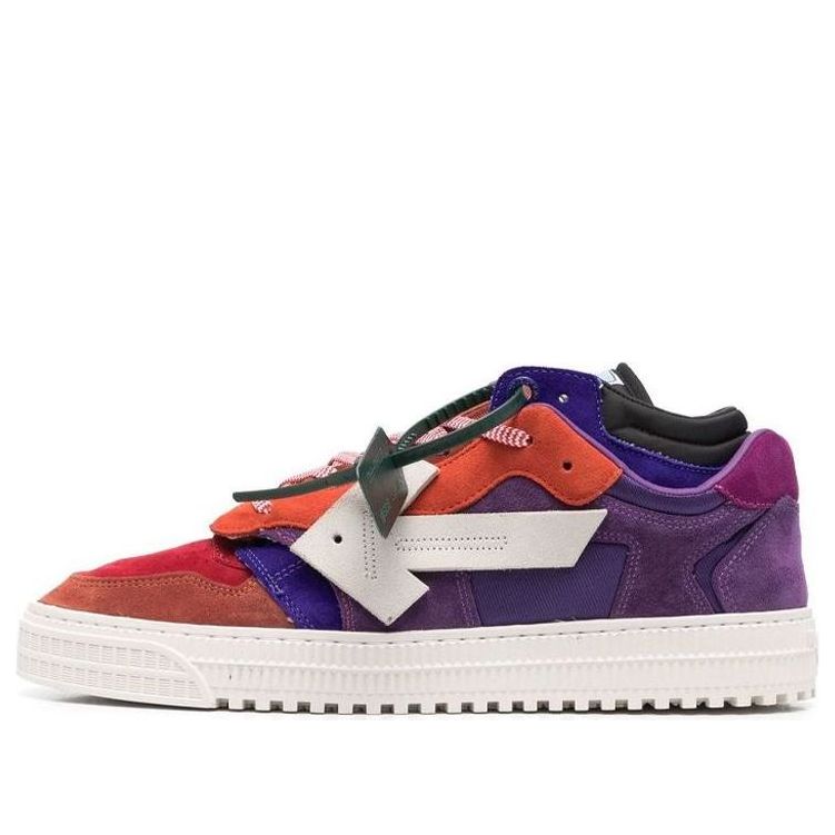 Off-White Floating Arrow Low-Top Sneakers 'Purple Orange White' OMIA151S22LEA0028461