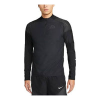 Nike Dri-FIT Run Division Flash Element Solid Color Long Sleeves Running Gym Clothes Black DD6029-010