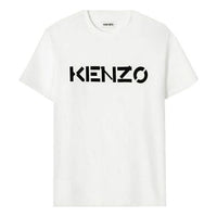 Men's KENZO SS21 Logo Pattern Round Neck Short Sleeve White FA65TS0004SJ-01
