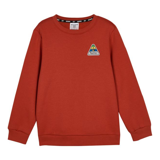 (GS) Skechers Casual Graphic Crew Sweater 'Brown' L423K068-034X