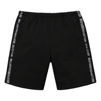 Supreme SS19 Topline Sweatshort Side Embroidered Logo Shorts Unisex Black SUP-SS19-10328