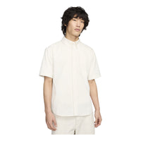 Nike Short Sleeve Seersucker Button-Down Shirt Asia Sizing 'Phantom' FN3223-030