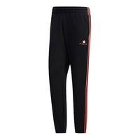 adidas neo logo Printing Casual Loose Bundle Feet Sports Pants Black GP5819