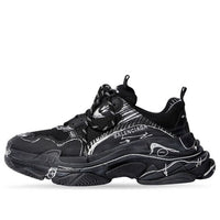 (WMNS) Balenciaga Triple S Sneakers 'Black' 524039W3SRB1090