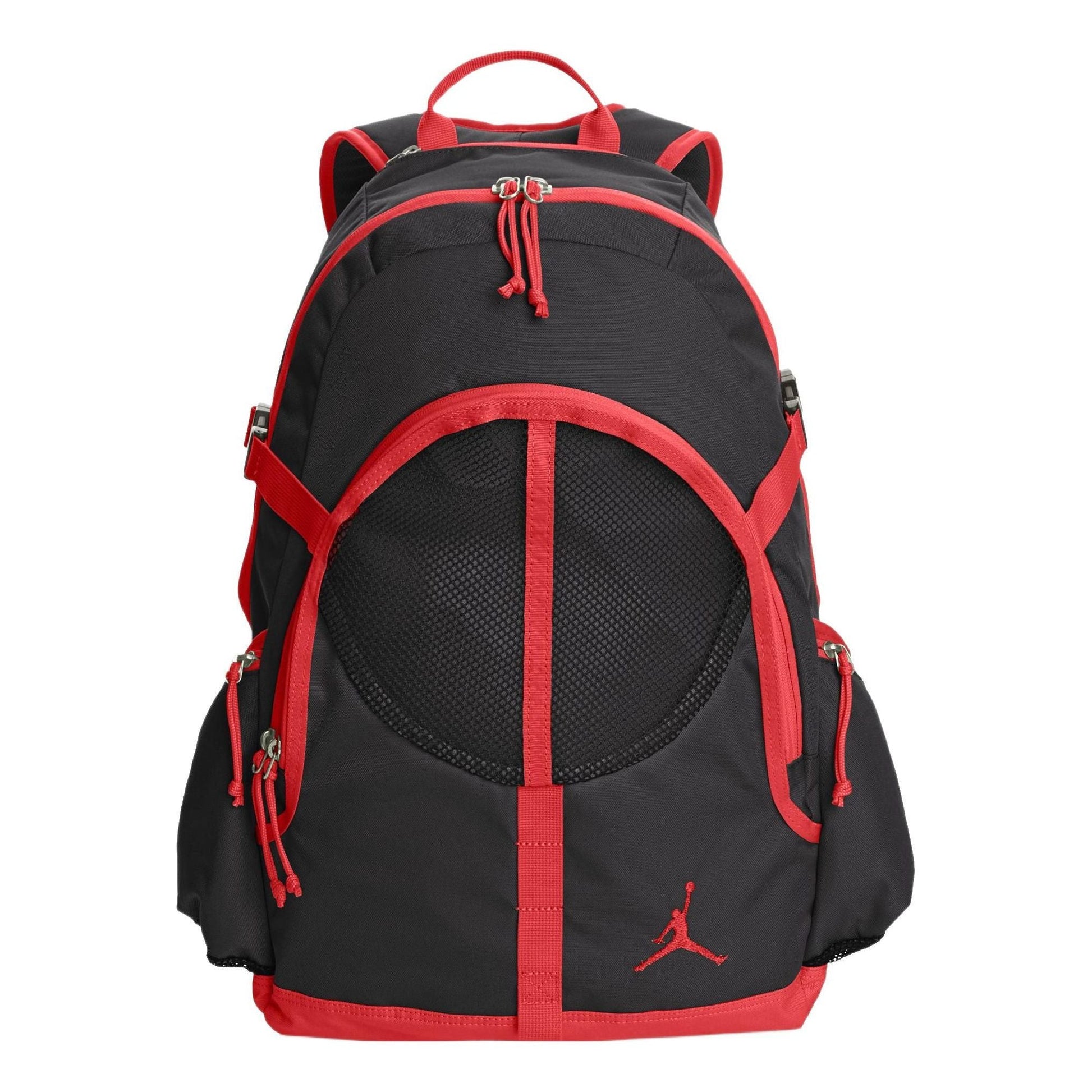 Air Jordan Athleisure Casual Sports Large Capacity schoolbag backpack Black Red 612842-011