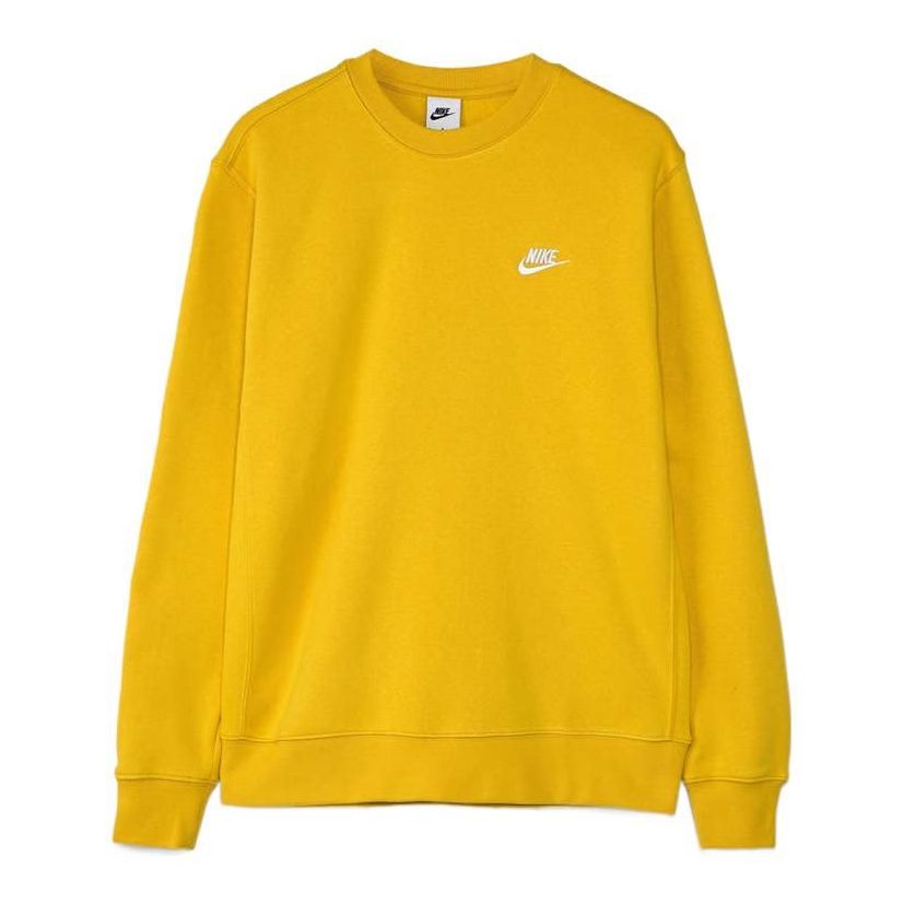 Nike Sportswear Club Solid Color Logo Embroidered Round Neck Long Sleeves BV2662-709