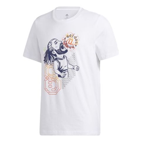 adidas Rose Social Basketball Sports Short Sleeve White GI8887