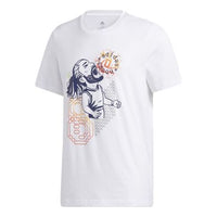 adidas Rose Social Basketball Sports Short Sleeve White GI8887