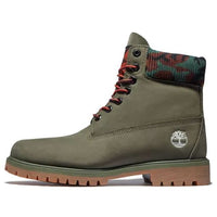 Timberland 6 Inch Premium Boot 'Dark Green Nubuck with Camouflage Collar' A2KC5A58