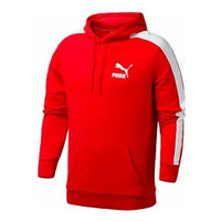 PUMA T7 Hoodie Casual Taped Jumper Hoodie 'Red White' 595922-11