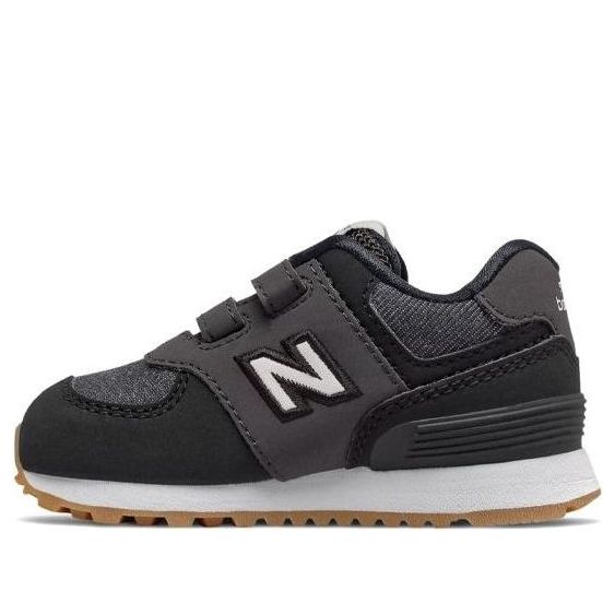 (TD) New Balance 574 Hook & Loop 'Black White' IV574DMK