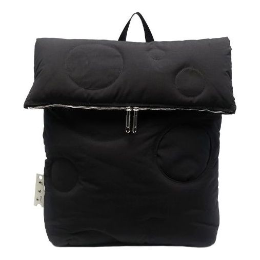 Off-White Polyester Side logo Suture Detail Zipper Pocket Black Backpack OMNB057F21FAB0011010