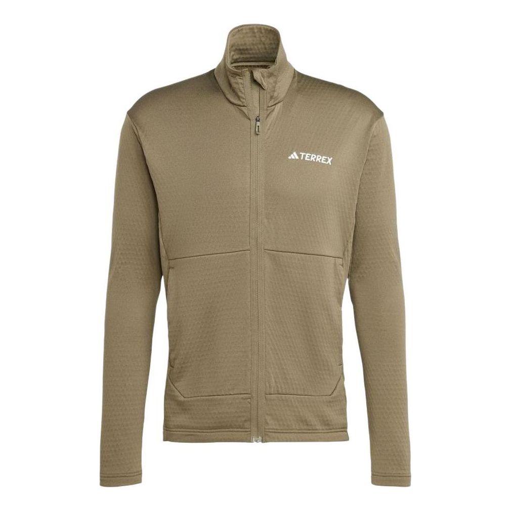adidas Terrex Multi Light Fleece Full Zip Jacket Asia Sizing 'Olive Green' IQ3742
