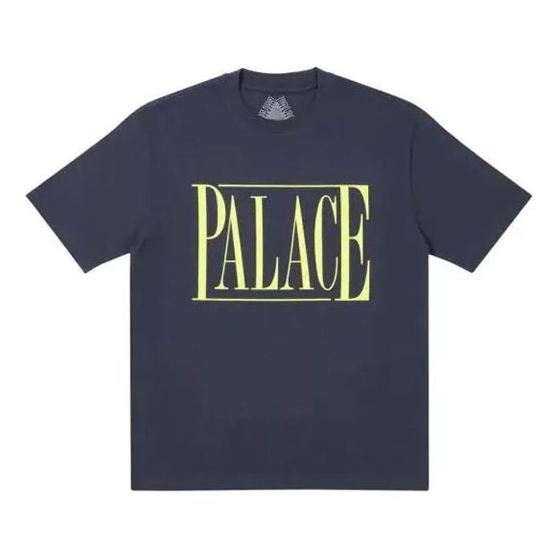PALACE PE T-SHIRT NAVY Minimalistic Square Alphabet Logo Short Sleeve Unisex Blue P20TS143