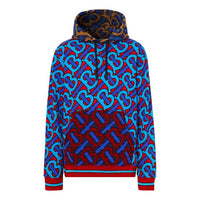 Men's Burberry Colorblock Alphabet Printing Hoodie Blue 80295571