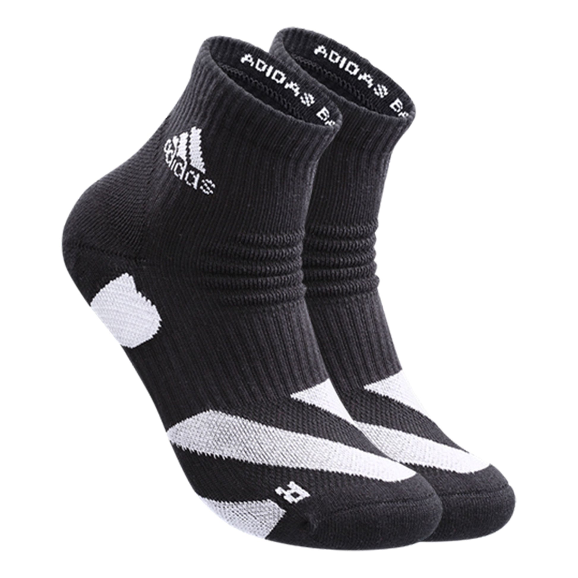 [2 Pairs] adidas Basketball Badminton Socks Men And Black MC0230