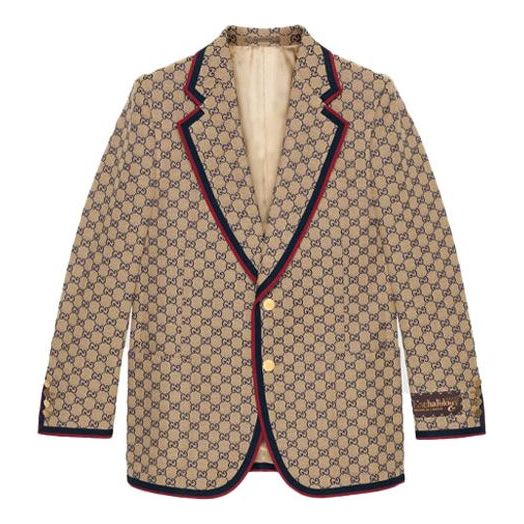 Gucci Canvas single breasted Jacket Khaki 654922-ZKU09-9078