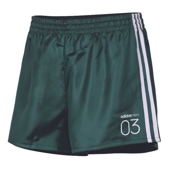 (WMNS) adidas neo W CS 3S Short Sports Shorts Green CV7368