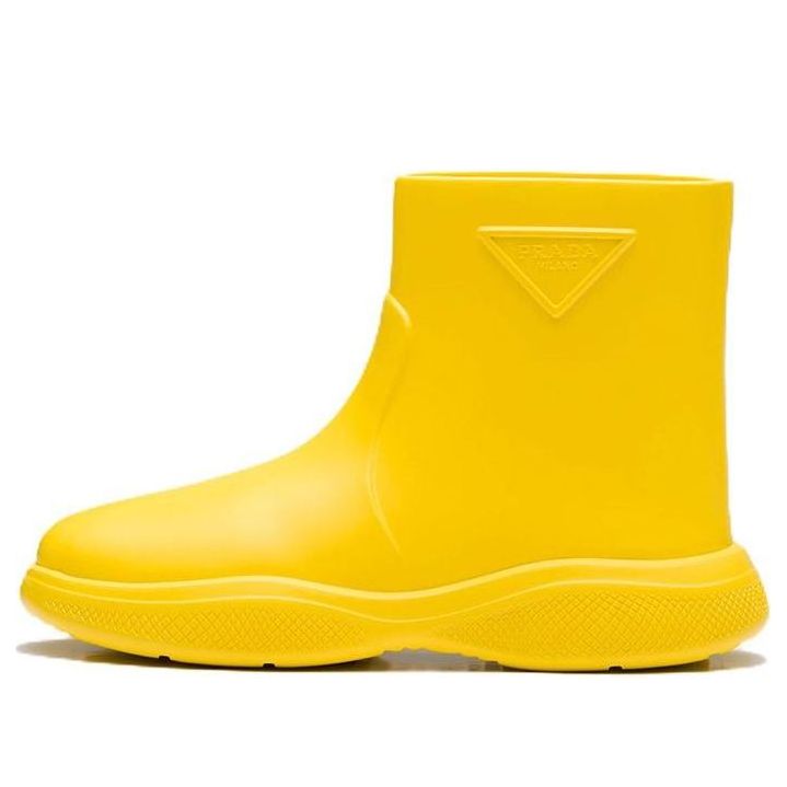 (WMNS) PRADA Triangle Logo Rain Boots 'Yellow' 1T859M_3LKD_F0377_F_025