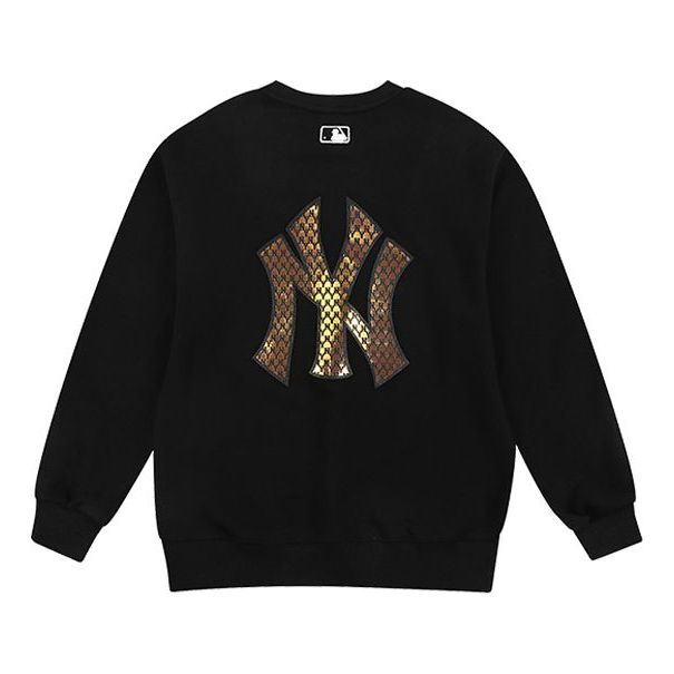 MLB Large Logo Printing Sports Round Neck Unisex Black 31MT15941-50L