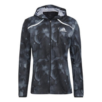 adidas Marathon Jkt Running Sports Hooded Jacket Black HE4562