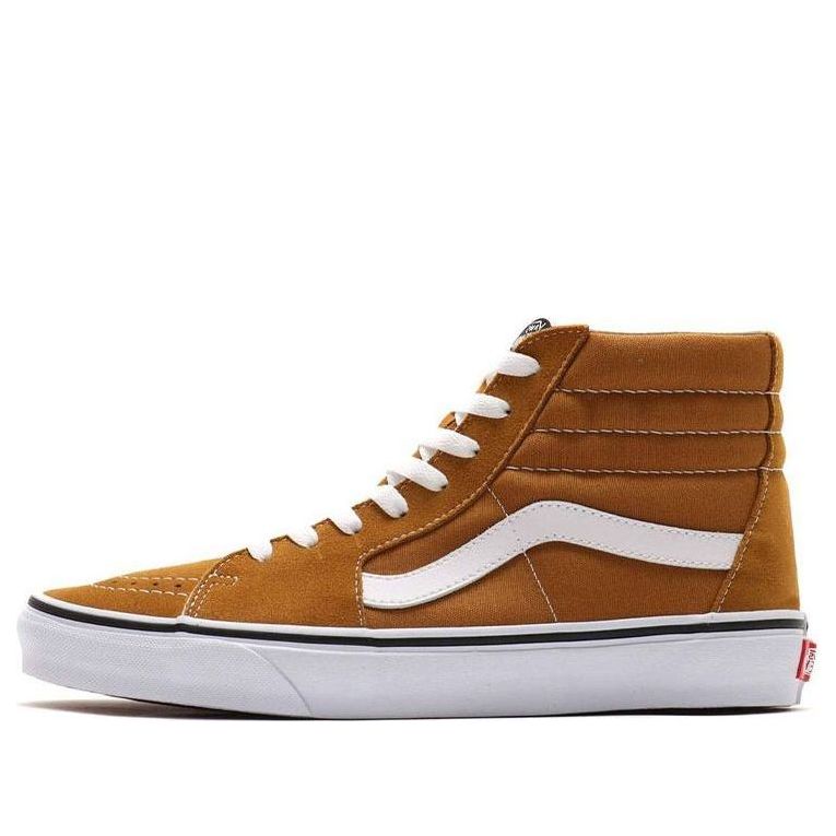 Vans SK8-HI Breathable Wear-Resistant Non-Slip Retro High Top Casual Skate Shoes Unisex Brown VN0A38GEUKT