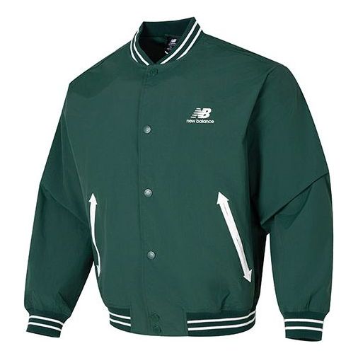 New Balance NBX Urban Remix Varsity Jacket Aisa Sizing Asia Sizing 'Dark Green' AMJ33362-NWG