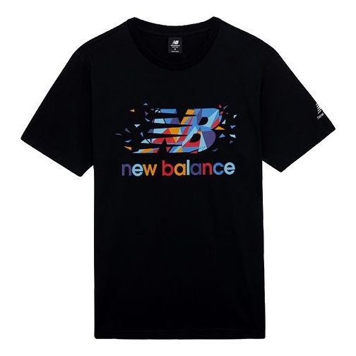 New Balance Men's New Balance Logo Printing Short Sleeve Black AMT03301-BK