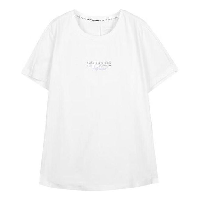 (WMNS) Skechers Sport Short Sleeve Tee 'White' P323W011-0019