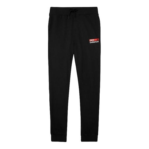 New Balance Logo Print Sweatpants Asia Sizing 'Black Red' MP03905-BM