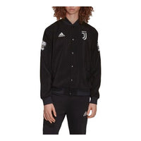 adidas Juventus CNY White Embroidered aviator Jacket Black FQ6606