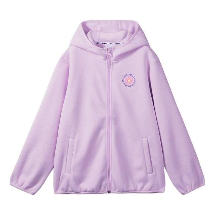 (GS) Skechers Flower Printed Zipper Jacket 'Purple Pink' L422G108