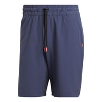 adidas Solid Color Elastic Waistband Lacing Sports Shorts Blue HB9148