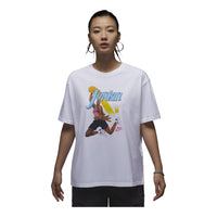 (WMNS) Air Jordan Graphic T-shirt Asia Sizing 'White' FV7123-100