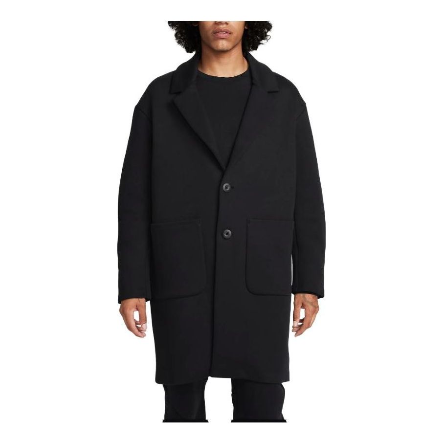 Nike Sportswear Tech Fleece Reimagined Loose Fit Trench Coat Asia Sizing 'Black' FN0602-010