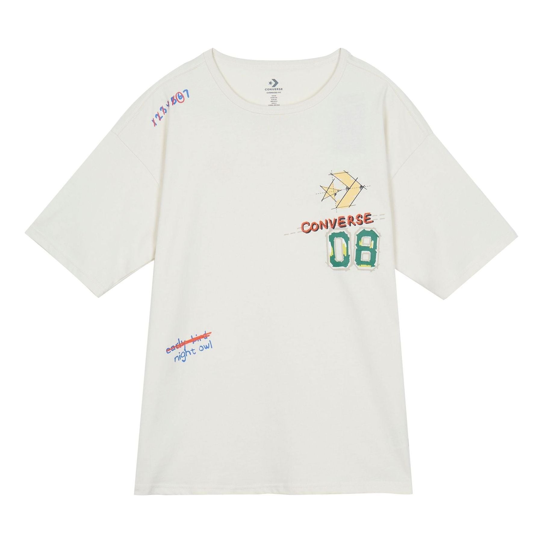 Converse Put-a-Smile-On-Your-Face Logo T-Shirt Asia Sizing 'White' 10024879-A01