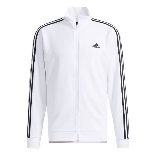 Men's adidas Colorblock Stripe Sports Stylish Jacket White GN0751