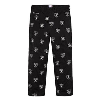 Supreme SS19 x NFL x Raiders x '47 Embroidered Chino Pant logo SUP-SS19-884