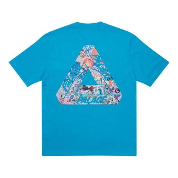 Palace FW21 Tri-Sticker Pack Logo T-Shirt 'Blue' P21TS111
