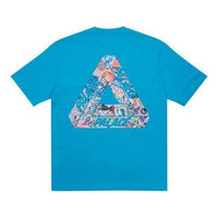 Palace FW21 Tri-Sticker Pack Logo T-Shirt 'Blue' P21TS111